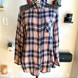 NWOT sequin flannel ✨